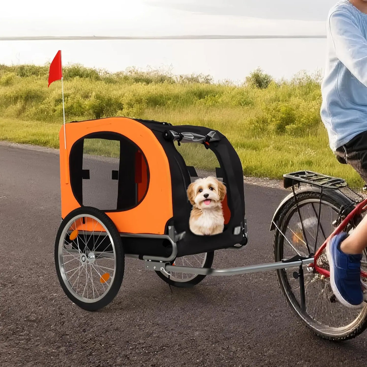 TWISTER.CK Dog Bike Trailer Foldable Carrier For All Breeds
