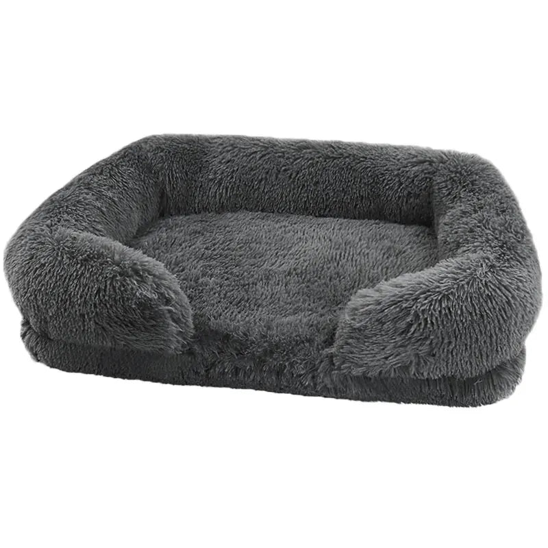 Orthopedic Thickened Dog Bed For Large Dogs With Egg Sponge Plush Cover