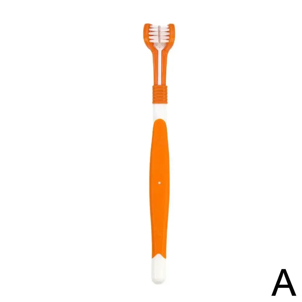 Pet Three Head Toothbrush For Dogs And Cats Oral Care