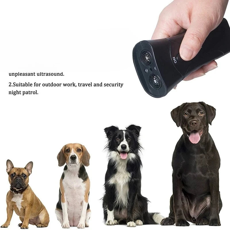 Dog Bark Deterrent Ultrasonic Stopper With LED Adapter Training Aid