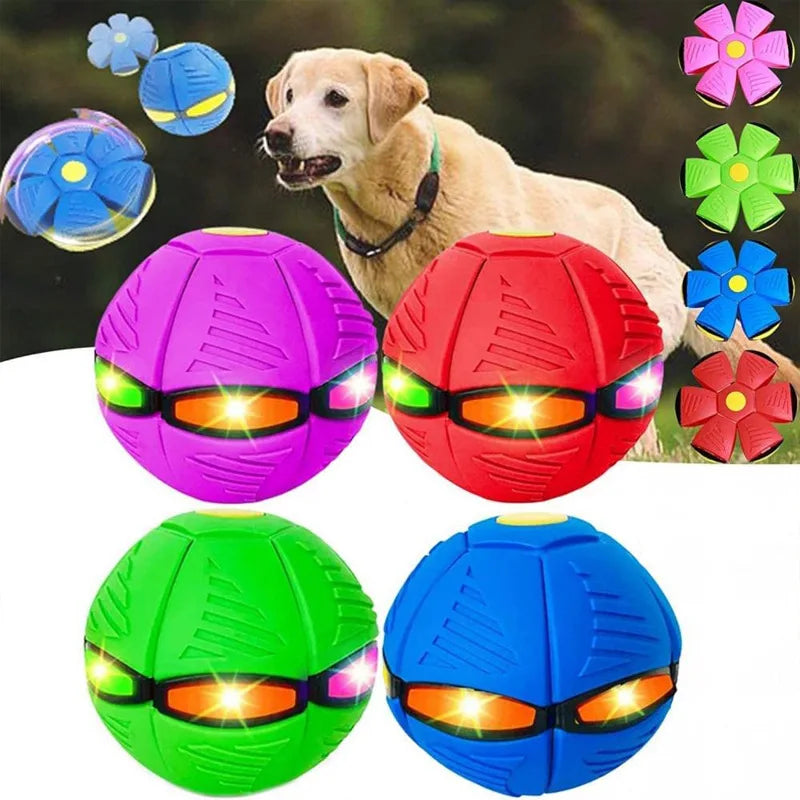 DZOMNOK Flying UFO Morph Ball Dog Toy For Training Fun