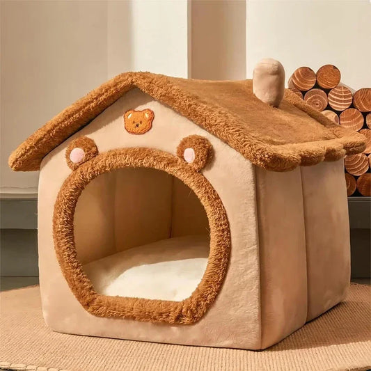 Foldable Pet House Removable Washable Cat Bed For Cats