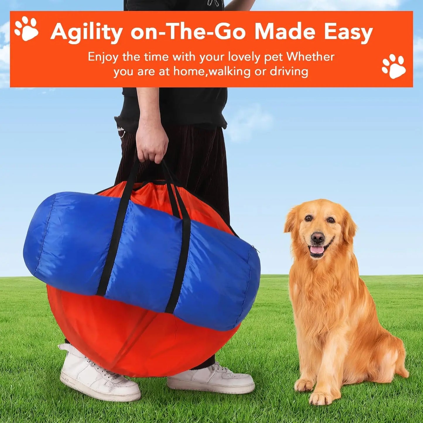 HiMIS Dog Agility Training Set 87 Piece Obstacle Course Kit