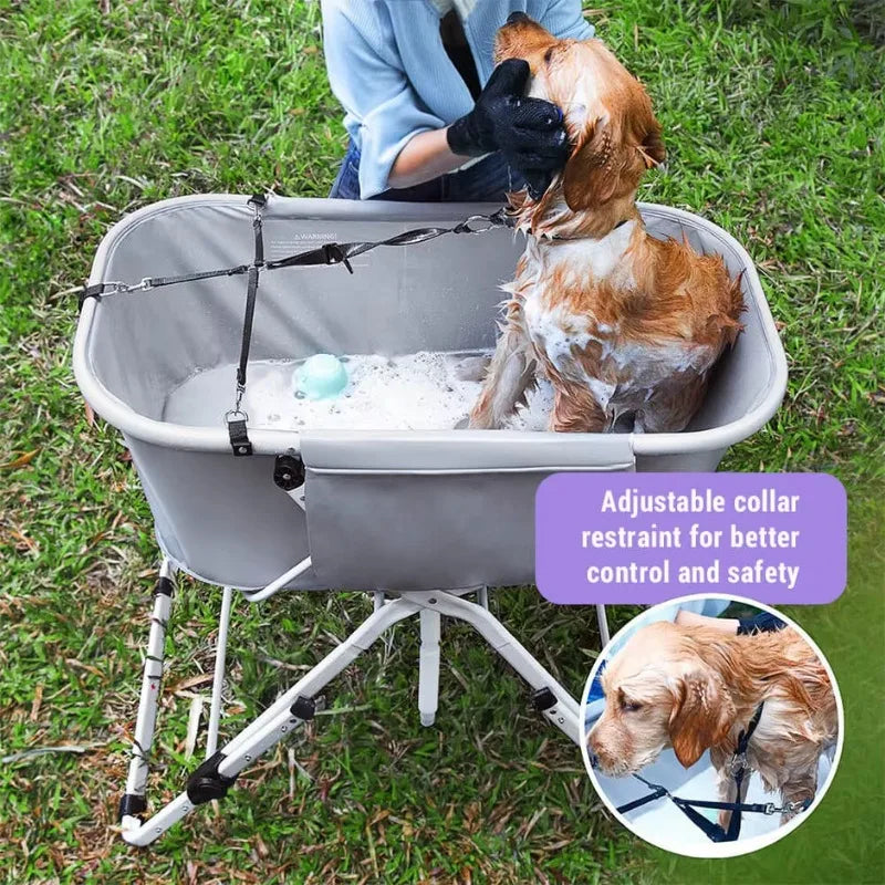 Dog Litter Elevated Foldable Pet Bath Tubs for Large Dogs