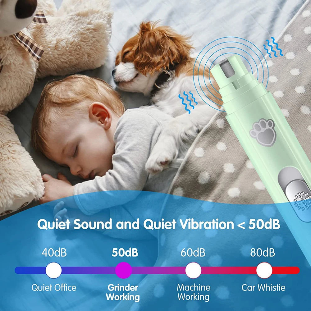 Shunmaii USB Rechargeable LED Light Dog Nail Grinder