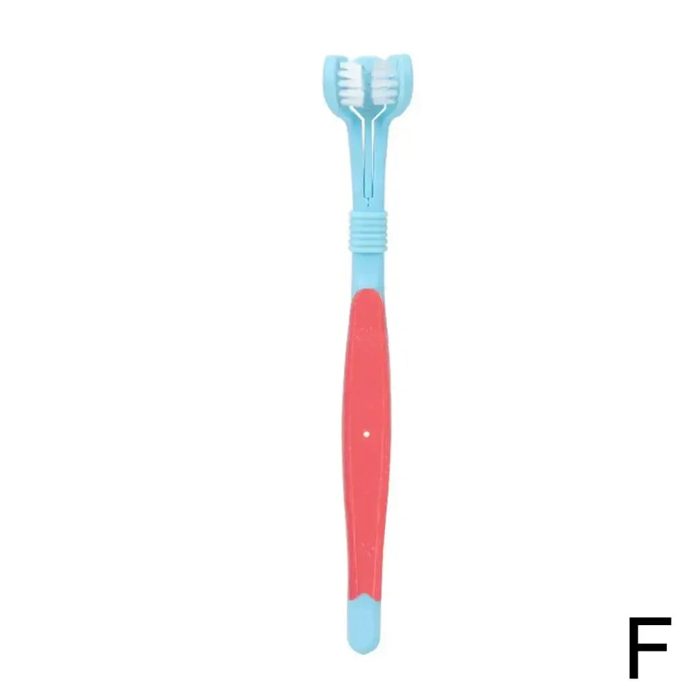 Pet Three Head Toothbrush For Dogs And Cats Oral Care