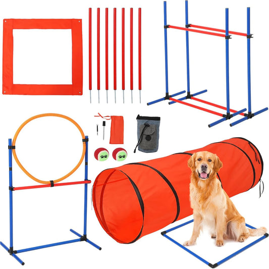 HiMIS Dog Agility Training Set 87 Piece Obstacle Course Kit
