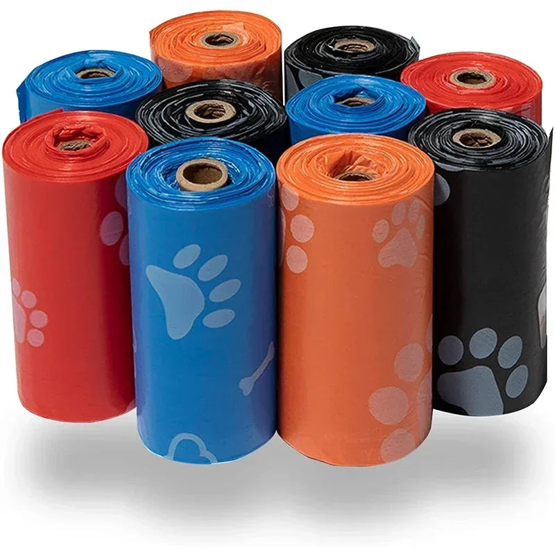 Dog Litter Poop Bags Thick Refill Rolls Economical 15 Bags