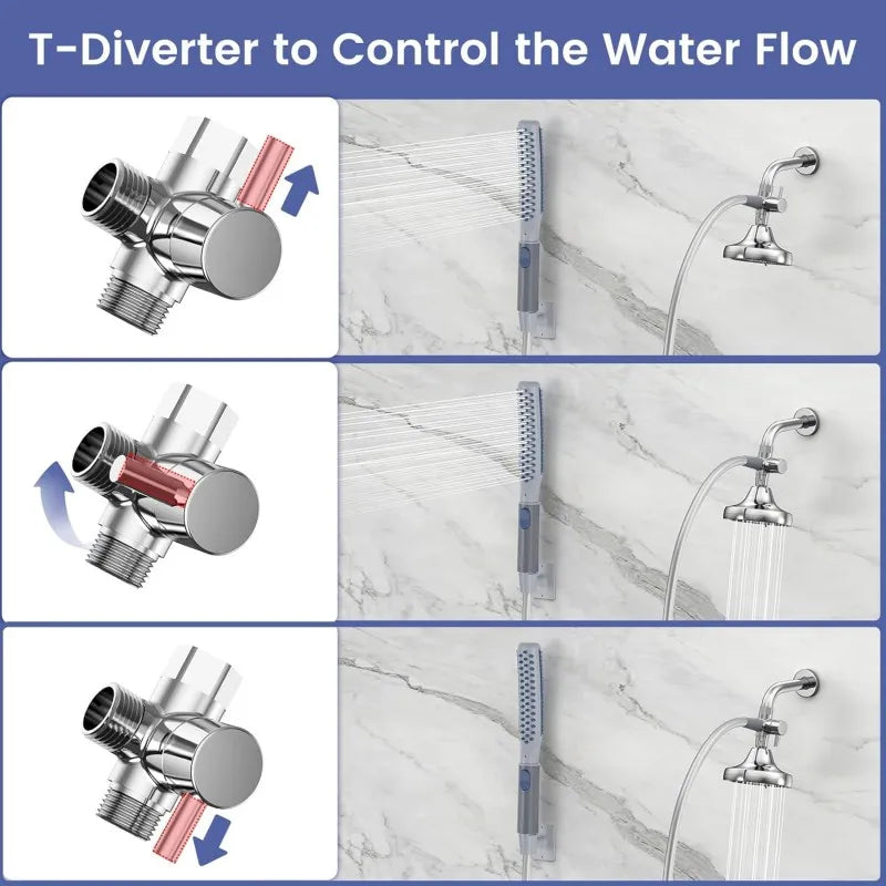 Dog Shower Attachment With Metal Diverter Three Spray Modes