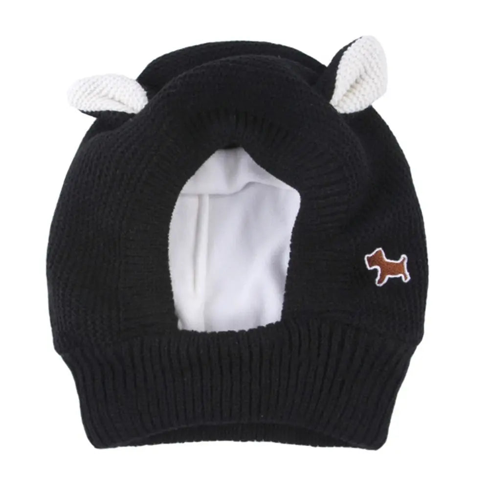 Quiet Dog Ear Muffs Noise Protection Knitted Hat Anxiety Relief