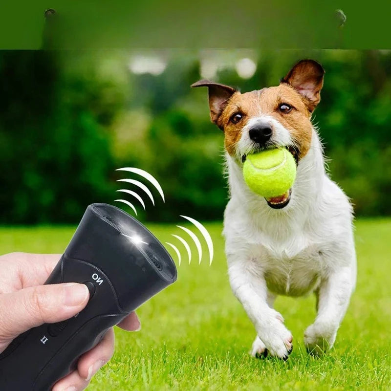 Dog Bark Control Ultrasonic Repeller LED Training Device Battery Not Included