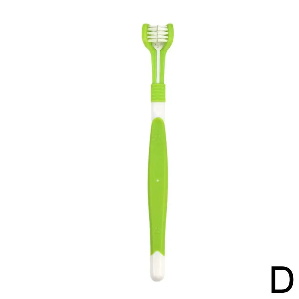 Pet Three Head Toothbrush For Dogs And Cats Oral Care