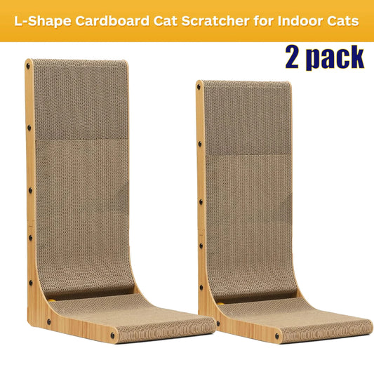 L Shape Cat Scratcher 23 Inch Cardboard Pet Scratch Pad