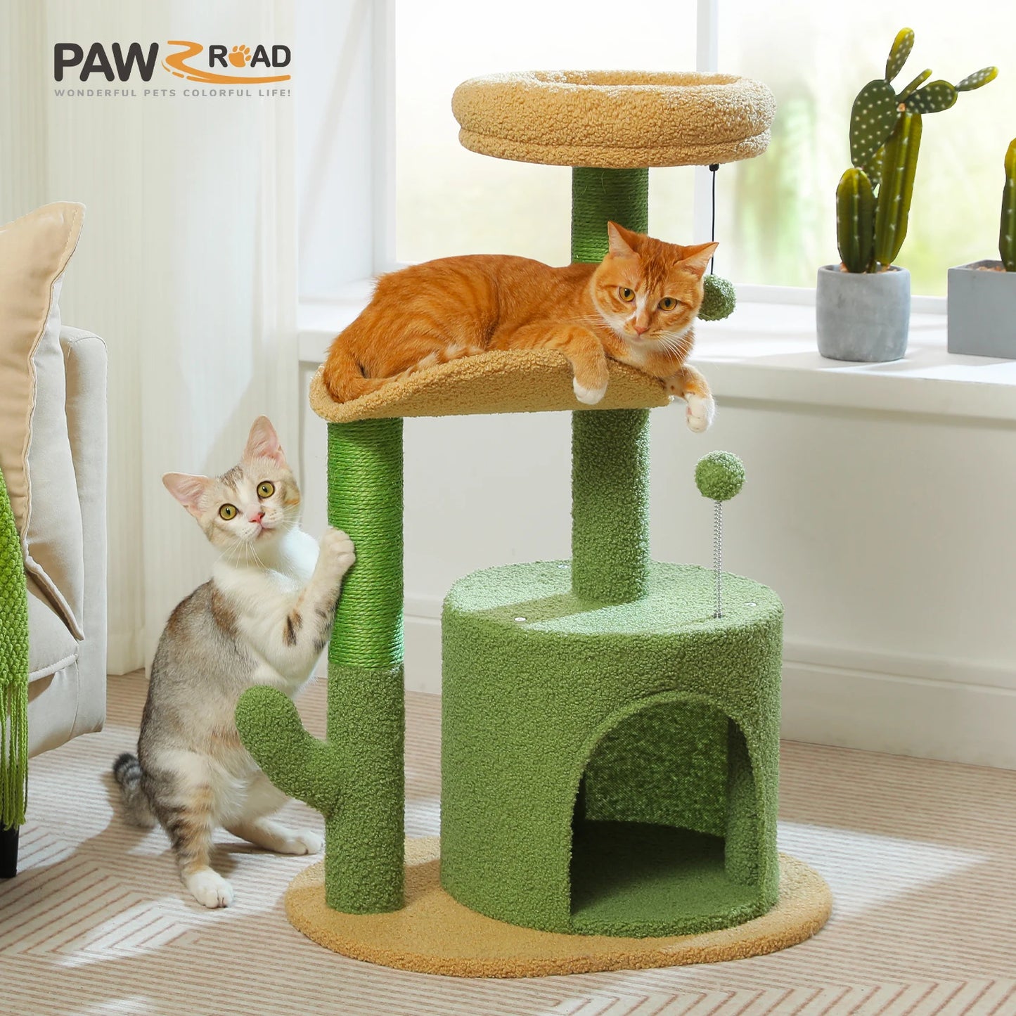 PEQULTICN Flower Cat Tree For Indoor Cats Three Tier