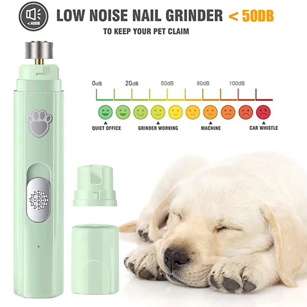 Shunmaii USB Rechargeable LED Light Dog Nail Grinder