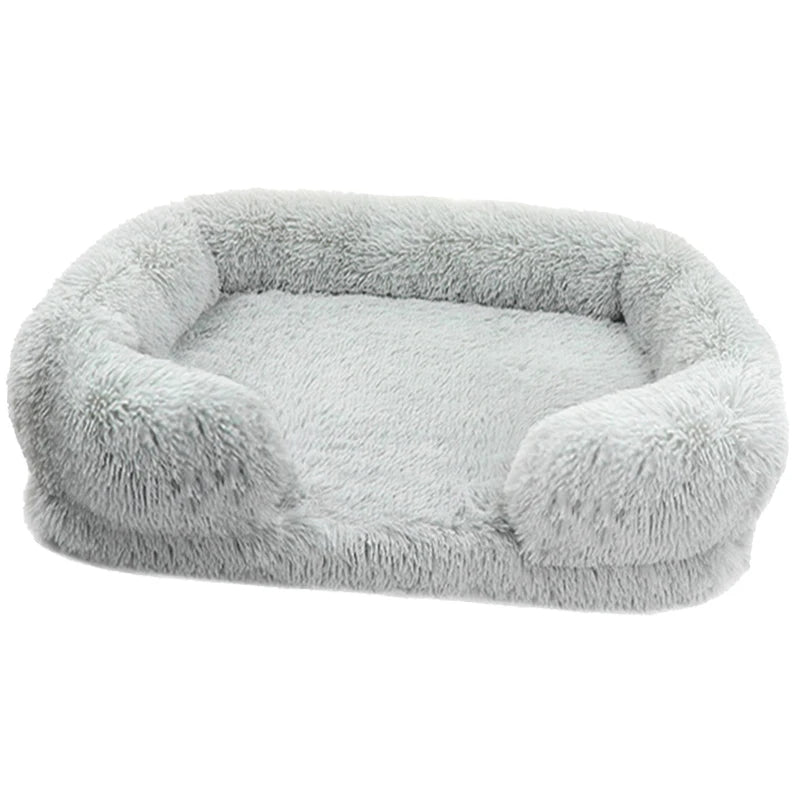Orthopedic Thickened Dog Bed For Large Dogs With Egg Sponge Plush Cover