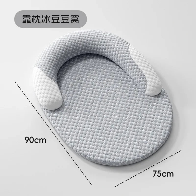 NONECN Summer Pet Cooling Mat Removable Leather Dog Bed