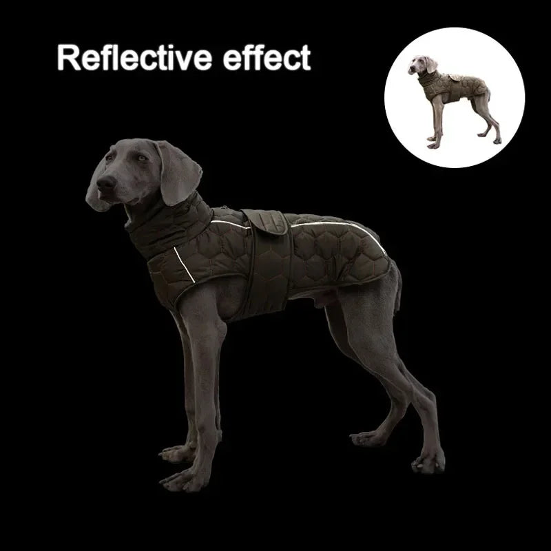 Winter Reflective Snowsuit For Large Breed Dogs Down Jacket Parka