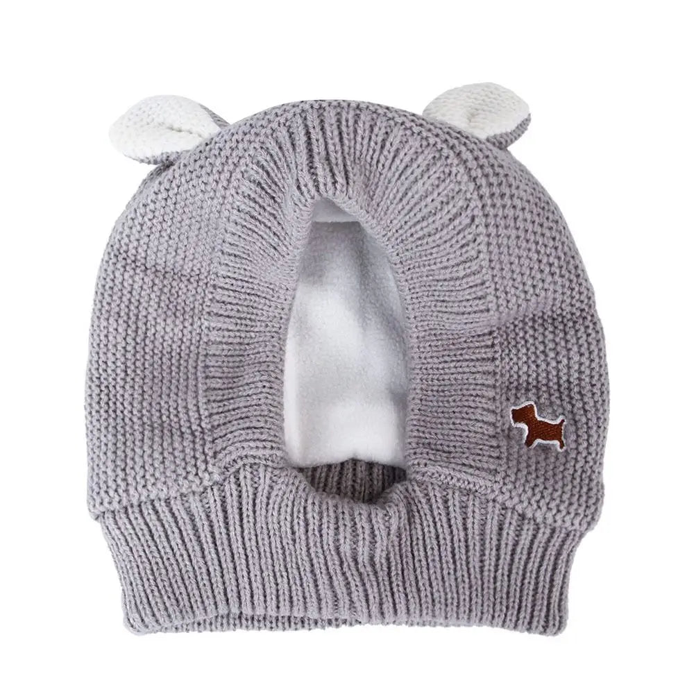 Quiet Dog Ear Muffs Noise Protection Knitted Hat Anxiety Relief