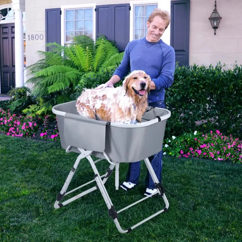 Dog Litter Elevated Foldable Pet Bath Tubs for Large Dogs