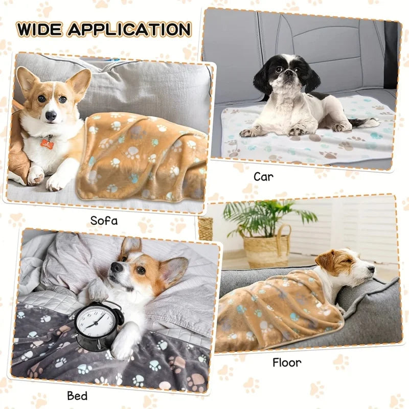 Thickened Soft Flannel Fleece Pet Blanket And Mat For Pets