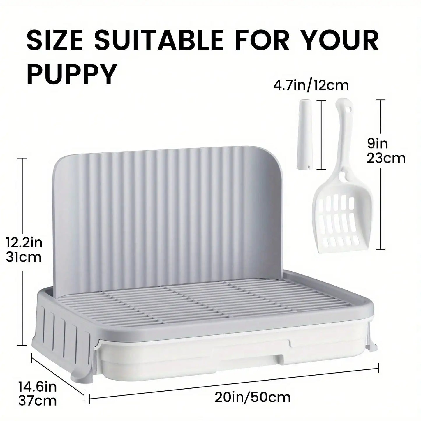Dog Litter Indoor Potty Tray With Protected Sides For No Leak