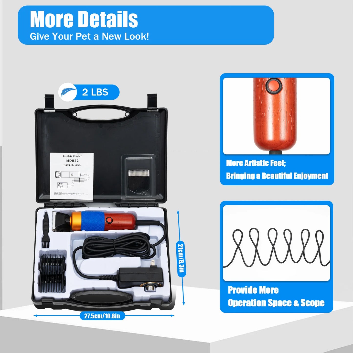 NONEM Electric Push Shear 36W Pet Shearing Machine