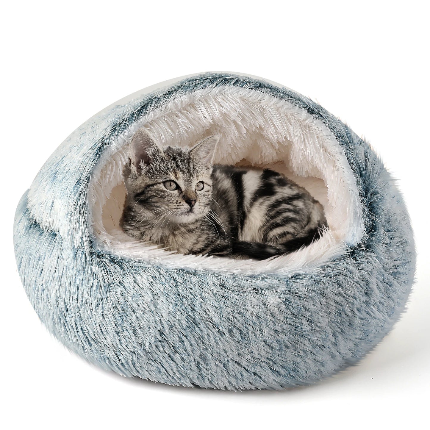 Cat Bed Nest Soft Semi Enclosed Indoor Pet House Rest