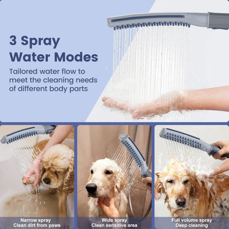 Dog Shower Attachment With Metal Diverter Three Spray Modes