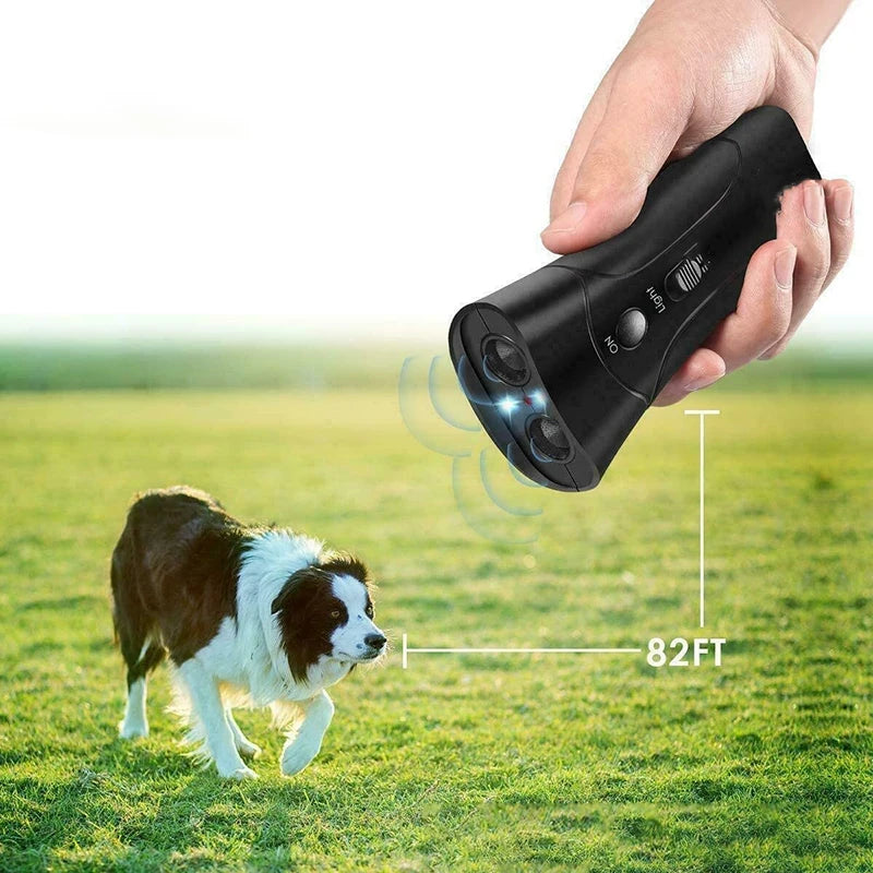 Dog Bark Deterrent Ultrasonic Stopper With LED Adapter Training Aid