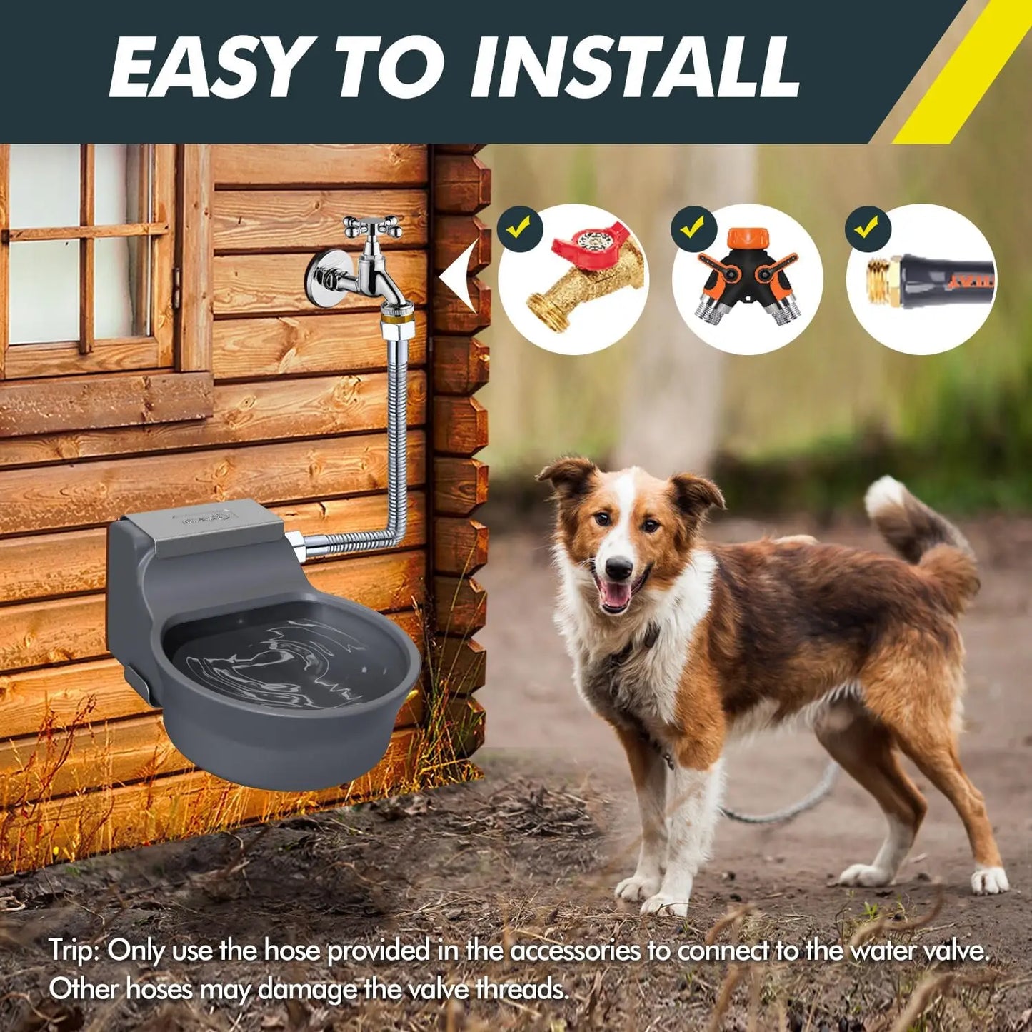 XMSJ 67OZ Auto Water Dispenser For Dogs And Cats Outdoor