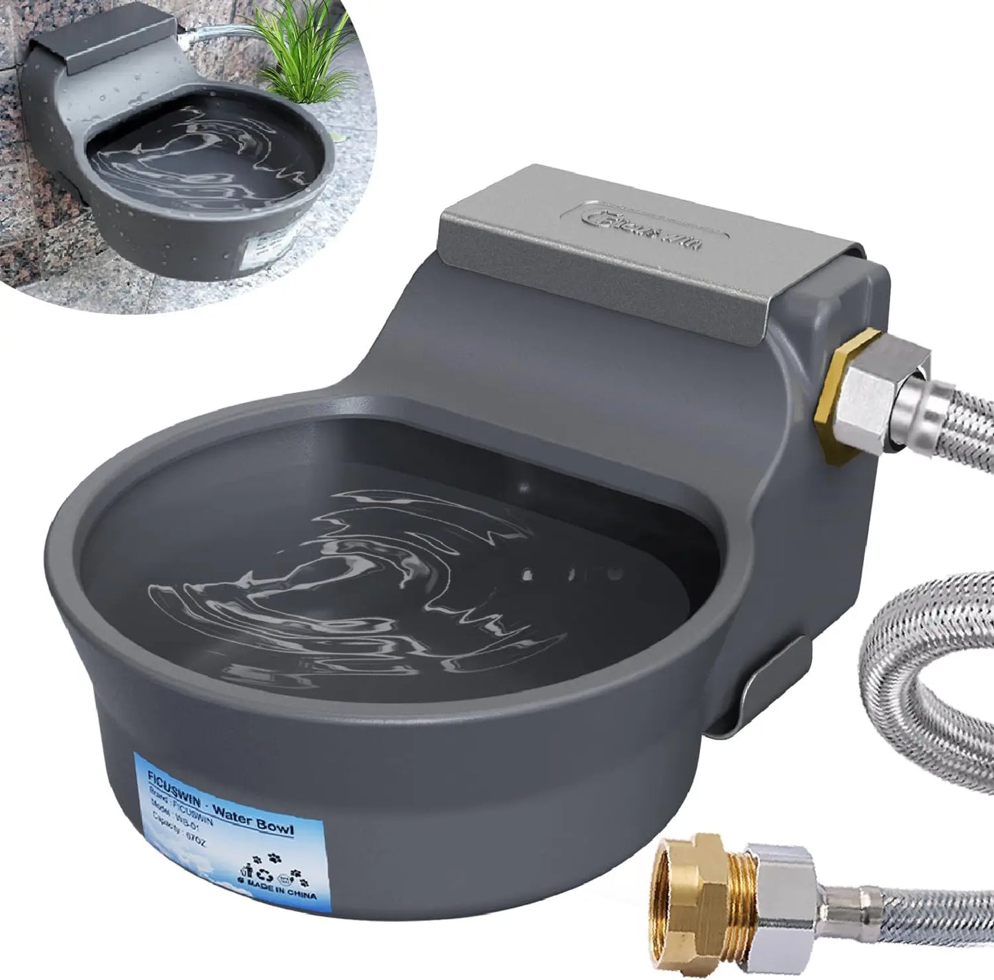 XMSJ 67OZ Auto Water Dispenser For Dogs And Cats Outdoor