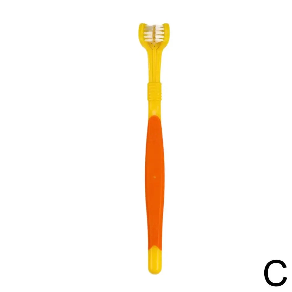 Pet Three Head Toothbrush For Dogs And Cats Oral Care