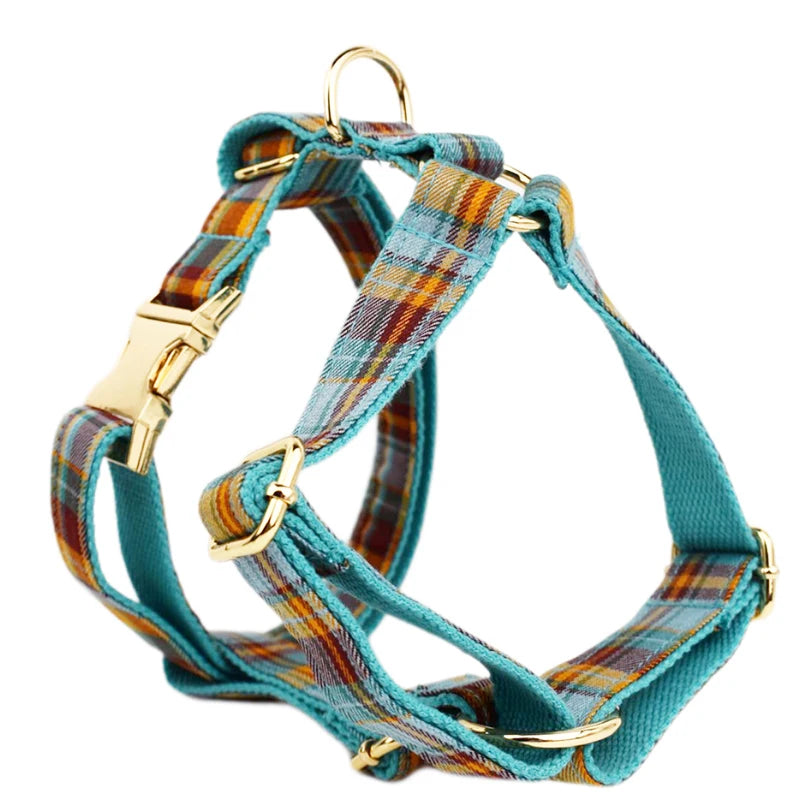 YTYINCN Custom Logo Dog Collar Leash Harness Bow Set