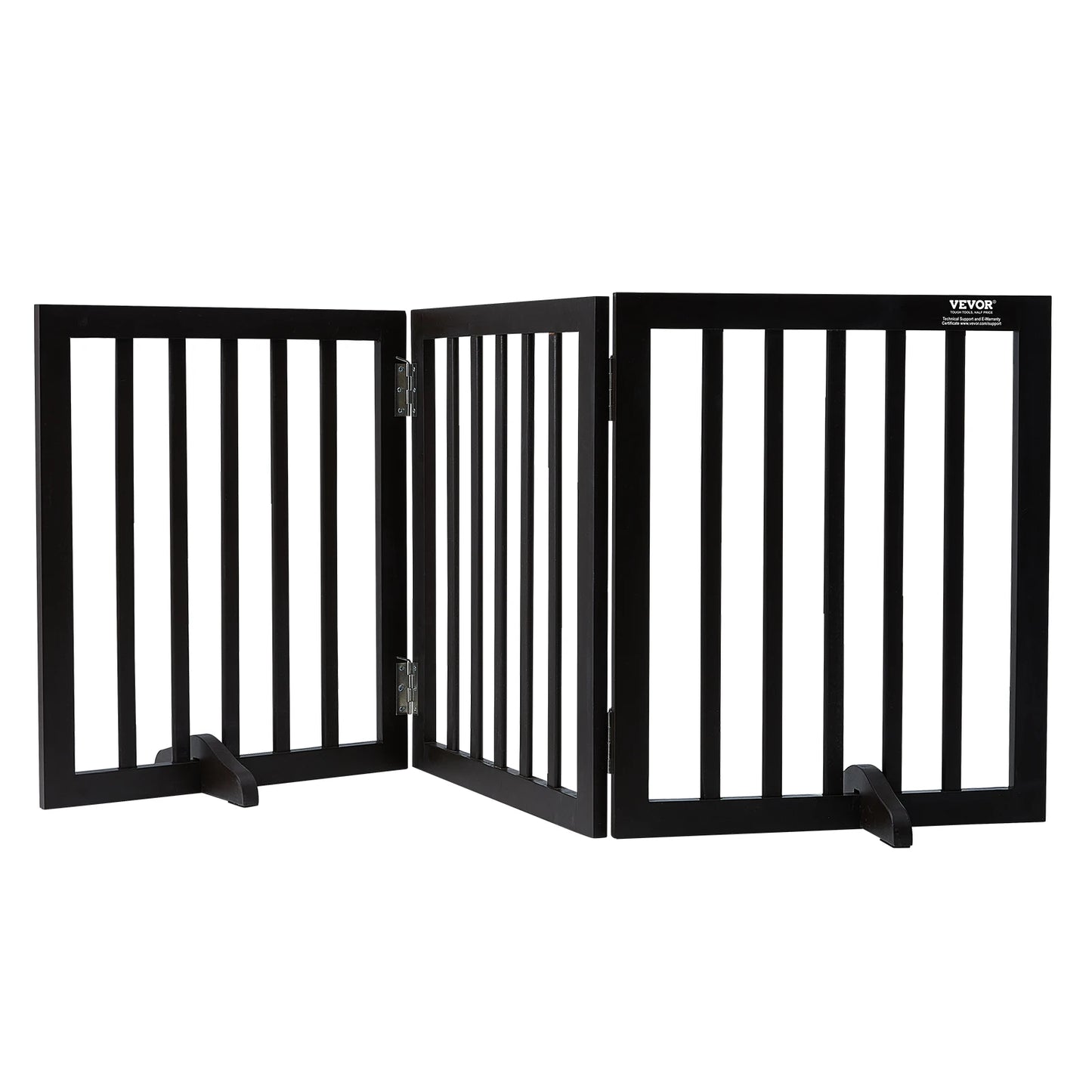 SucceBuy Free Standing Dog Gate Three Panel Foldable Barrier