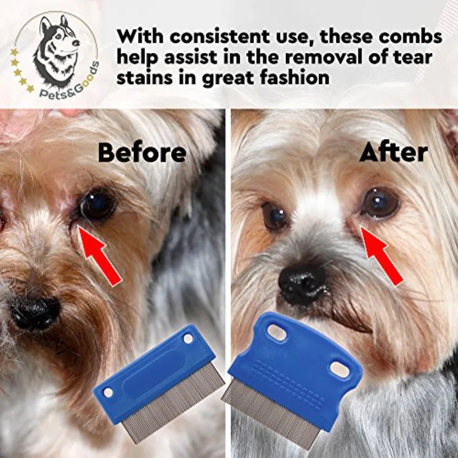 Hign-concerned Dog Grooming Comb For Tear Stain And Eye Cleansing