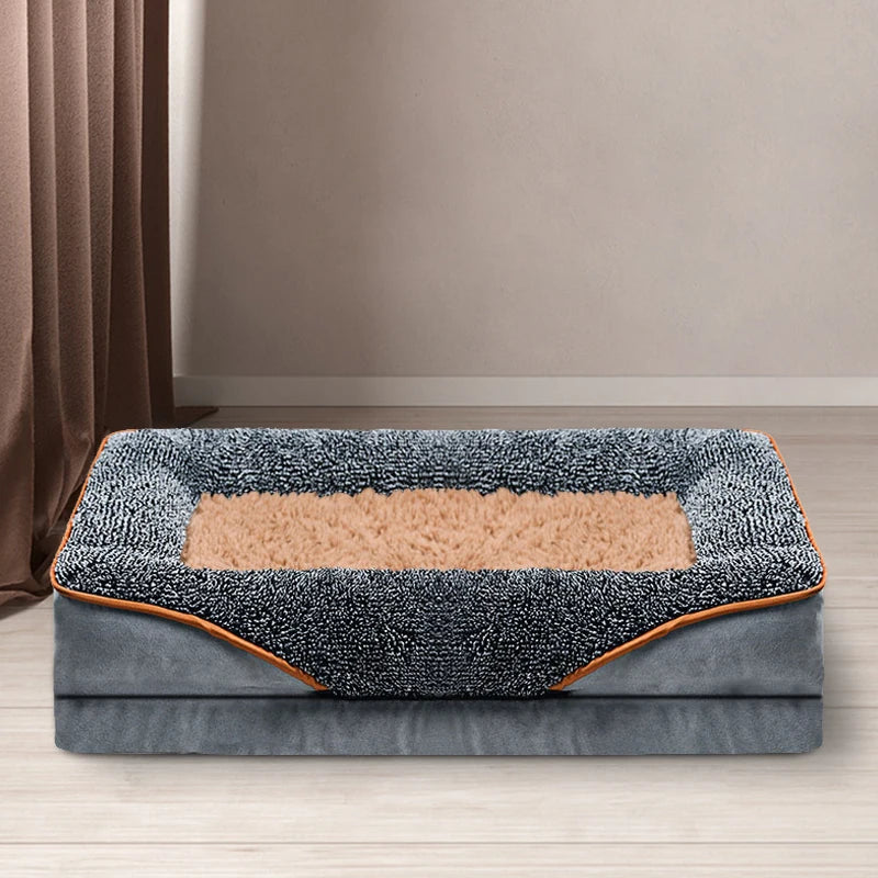 Removable Washable Dog Bed Sofa With Raised Edges