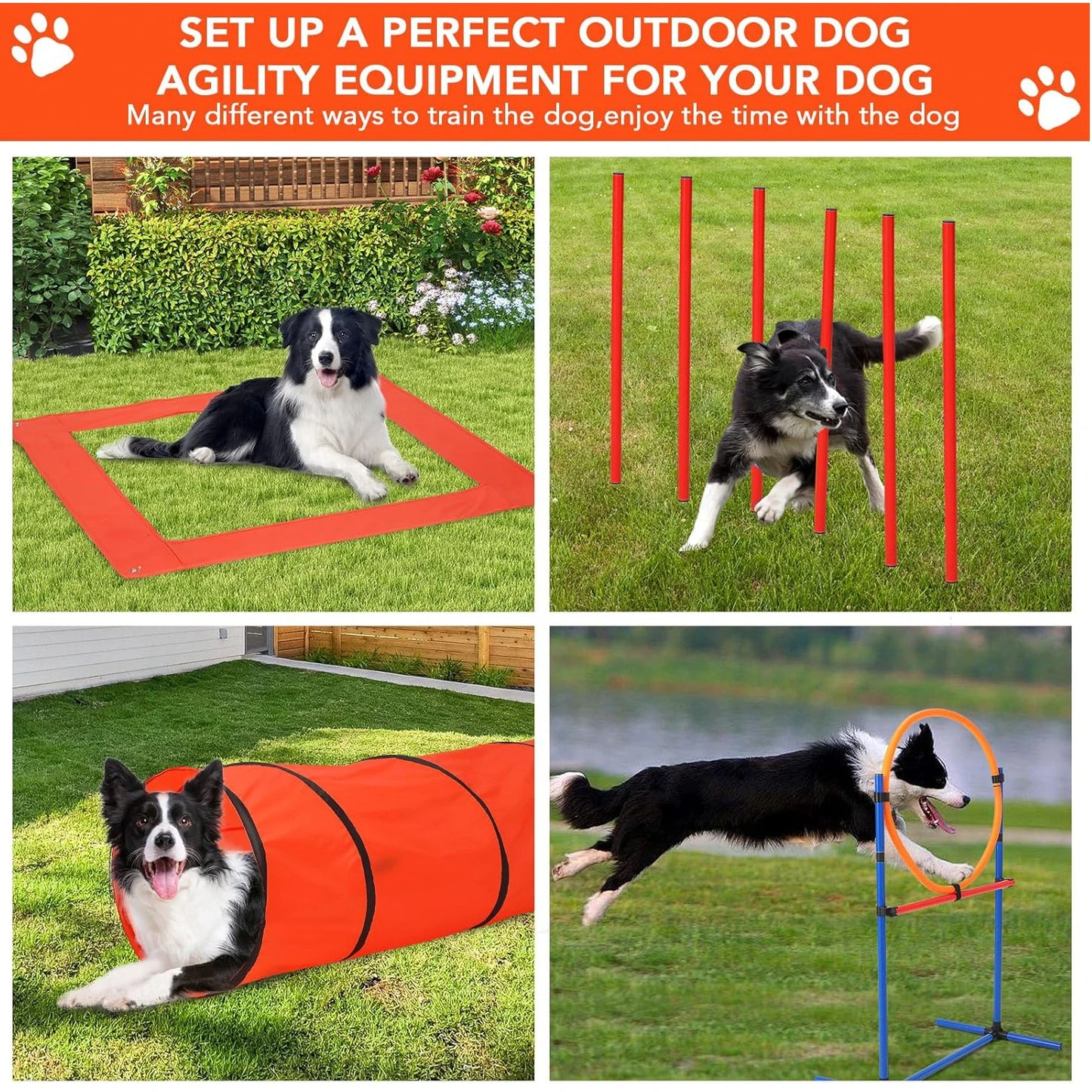 HiMIS Dog Agility Training Set 87 Piece Obstacle Course Kit