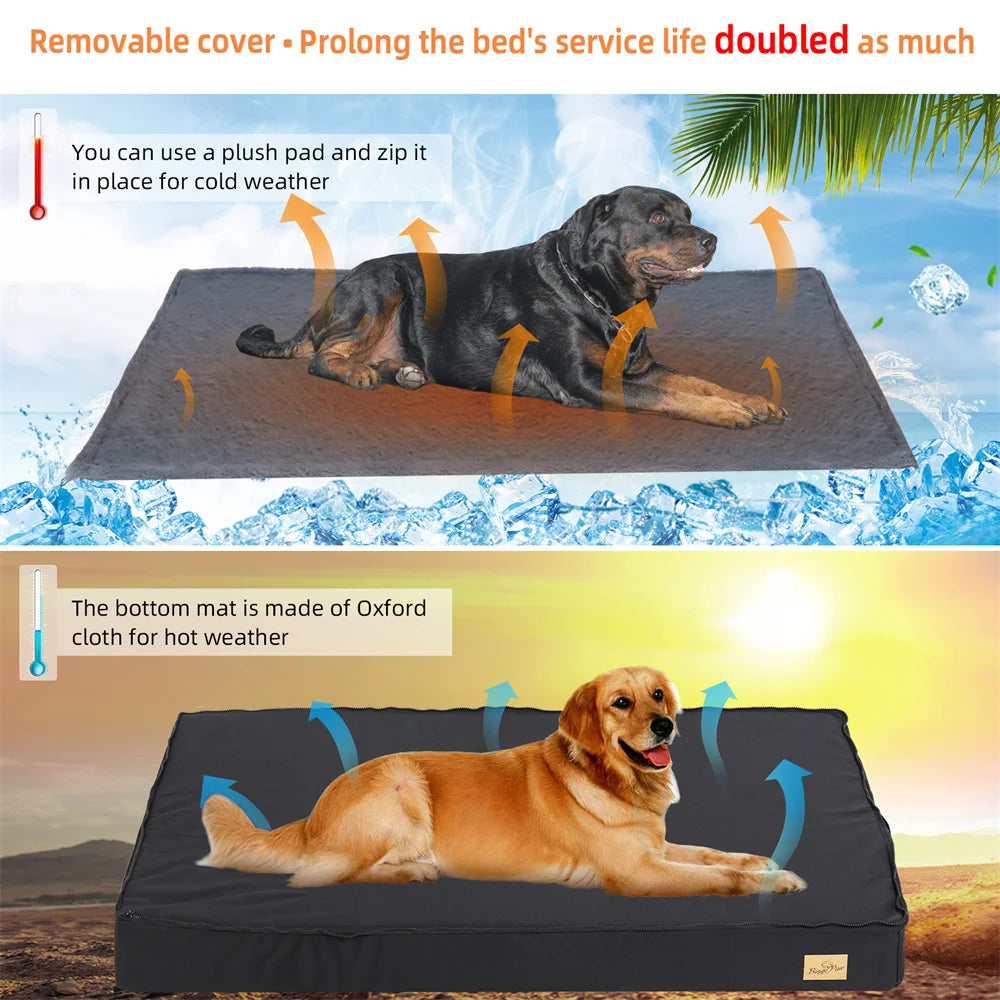 BORWARTCN 2-In-1 Orthopaedic Dog Bed Waterproof Cushion