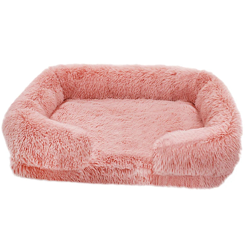 Orthopedic Thickened Dog Bed For Large Dogs With Egg Sponge Plush Cover