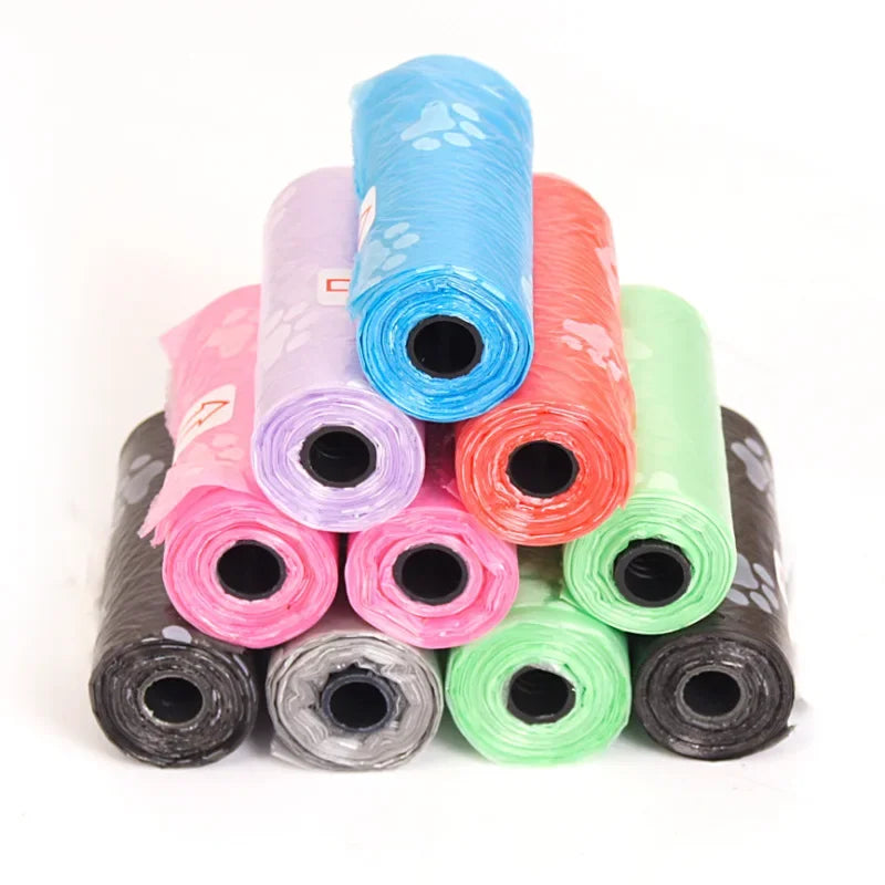 Dog Litter Poop Bags Thick Refill Rolls Economical 15 Bags