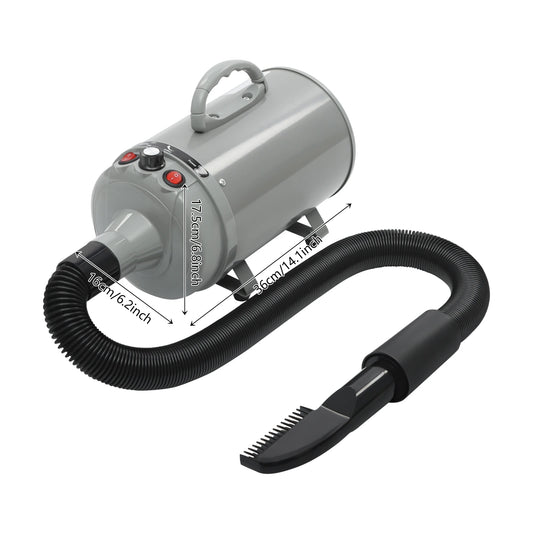 2200w High-Power Dog Blow Dryer Adjustable Wind Speed Cat Hair Dryer Professional Drier Pet Supplies for Pet Hair Grooming