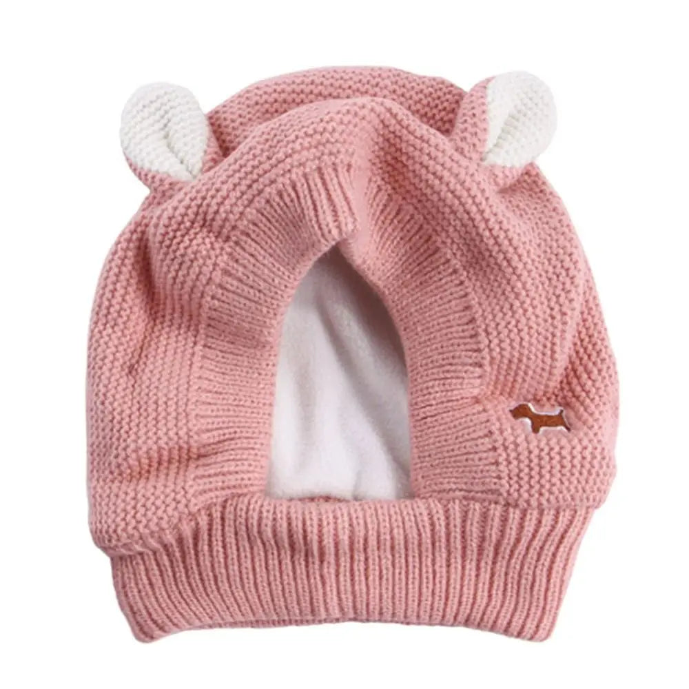 Quiet Dog Ear Muffs Noise Protection Knitted Hat Anxiety Relief