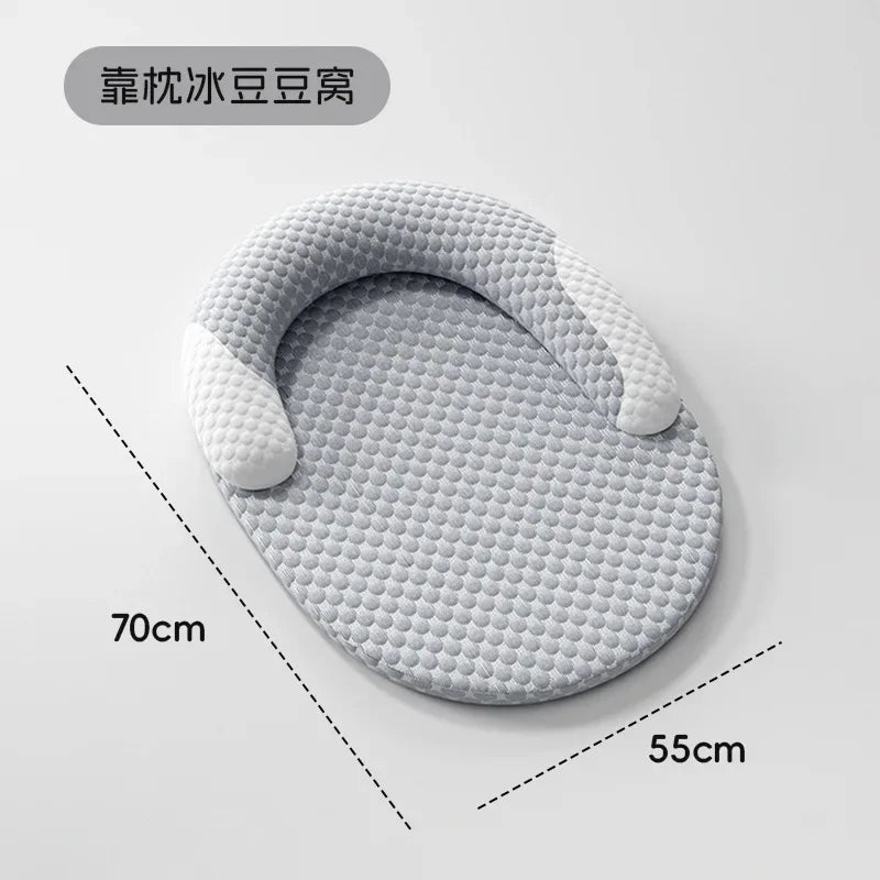 NONECN Summer Pet Cooling Mat Removable Leather Dog Bed
