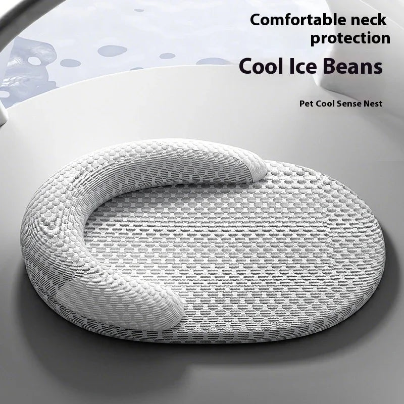 NONECN Summer Pet Cooling Mat Removable Leather Dog Bed