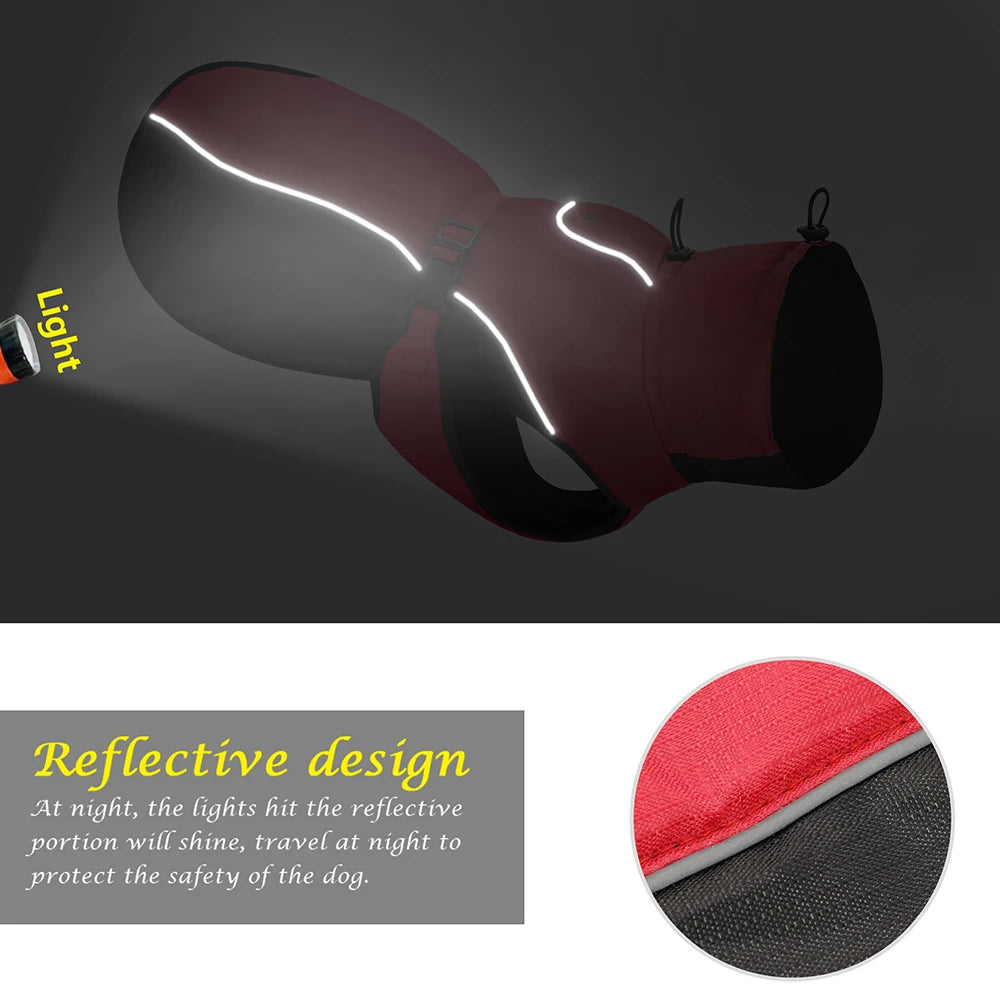 Waterproof Reflective Dog Raincoat Jacket For All Breeds
