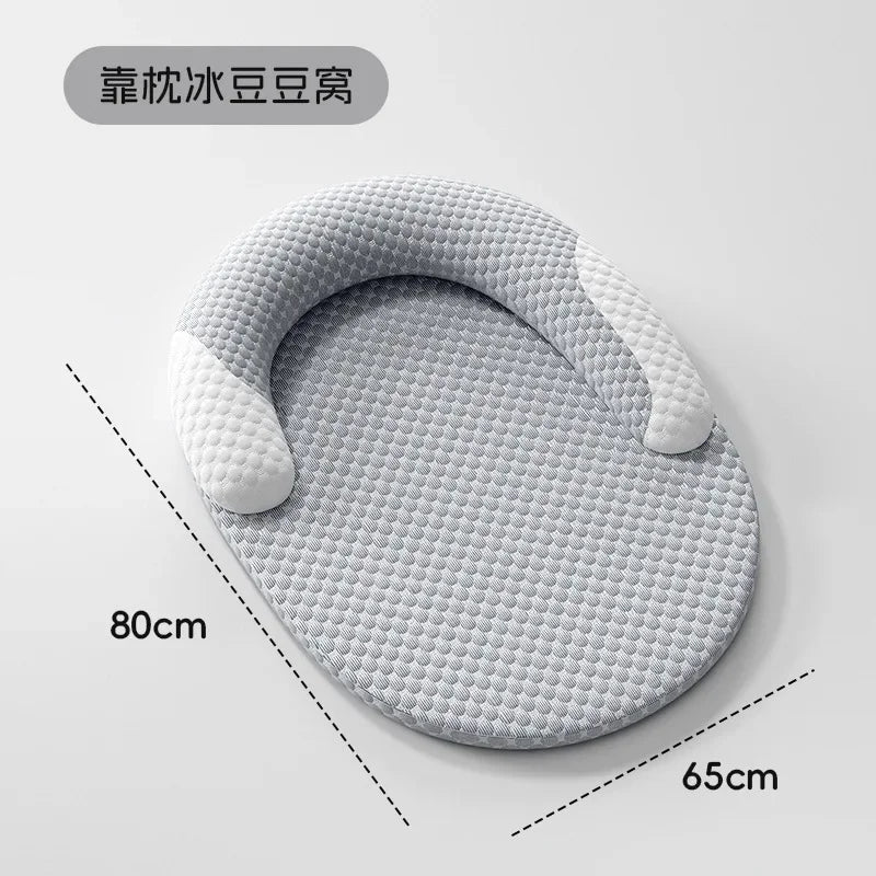 NONECN Summer Pet Cooling Mat Removable Leather Dog Bed