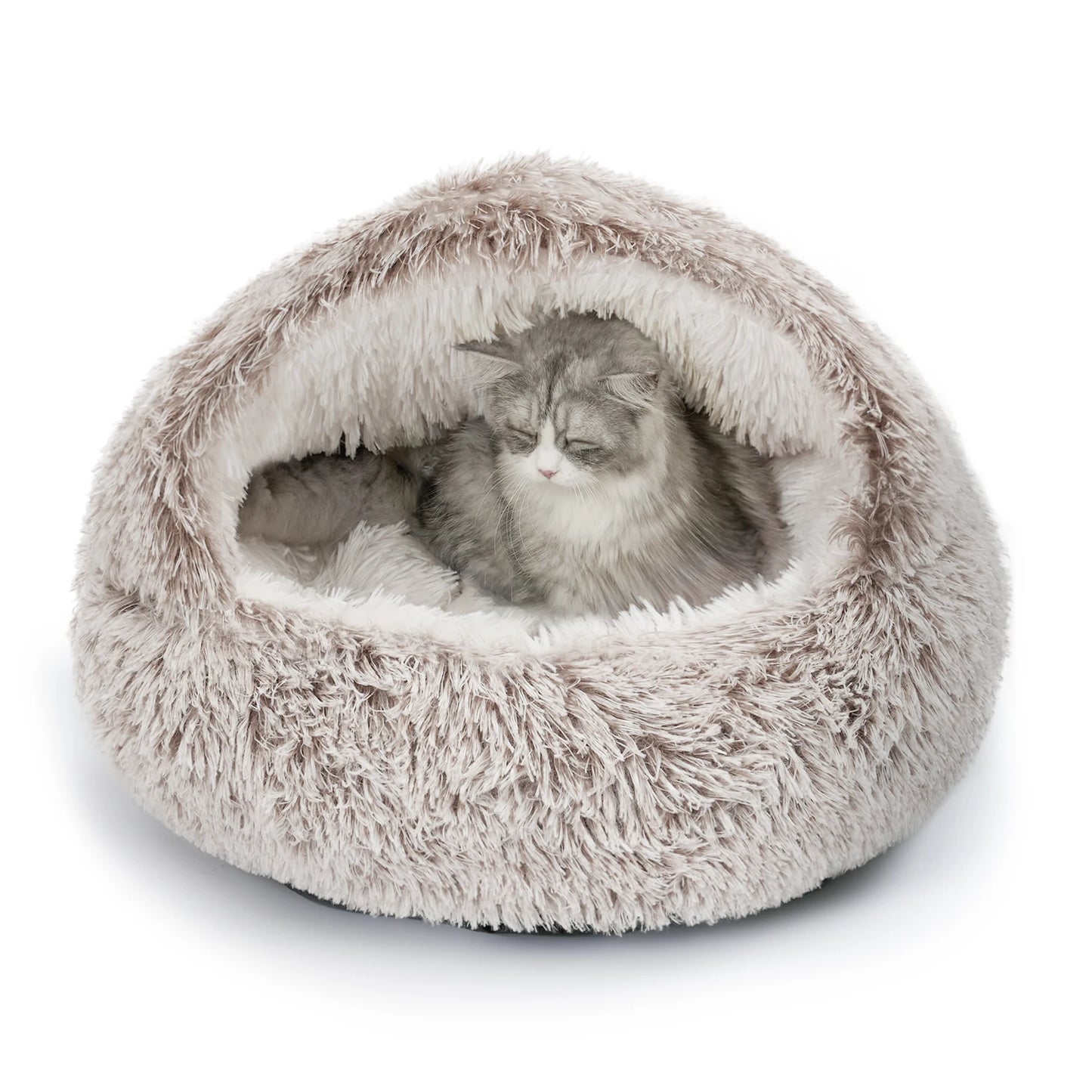 Cat Bed Nest Soft Semi Enclosed Indoor Pet House Rest