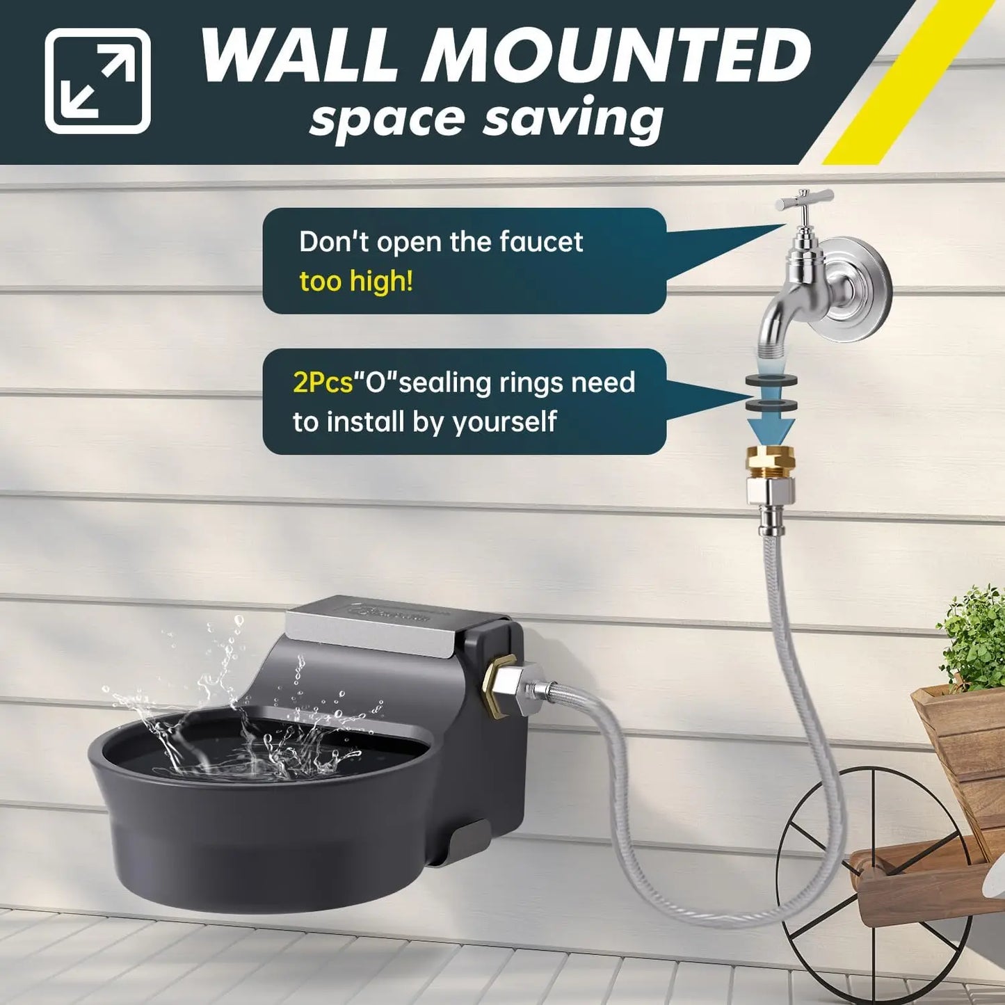 XMSJ 67OZ Auto Water Dispenser For Dogs And Cats Outdoor