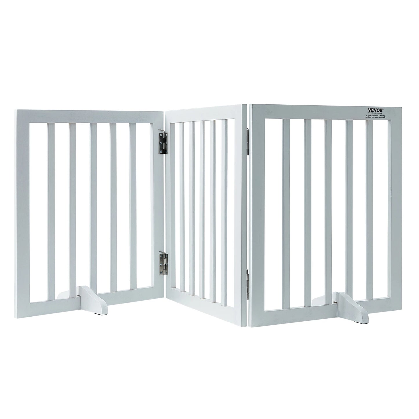 SucceBuy Free Standing Dog Gate Three Panel Foldable Barrier